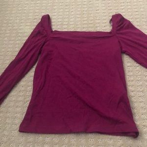 Ribbed magenta longsleeve